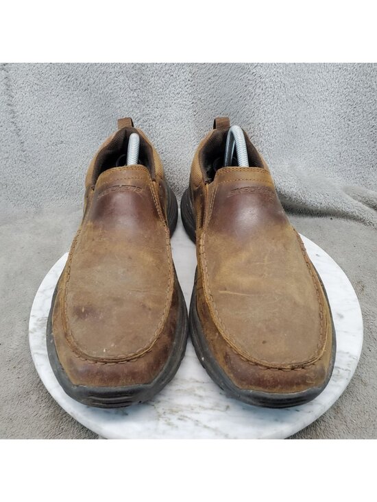 Skechers Shoes Mens Size 10 Relaxed Fit Seveno Brown Leather Loafers *Read* main image 11